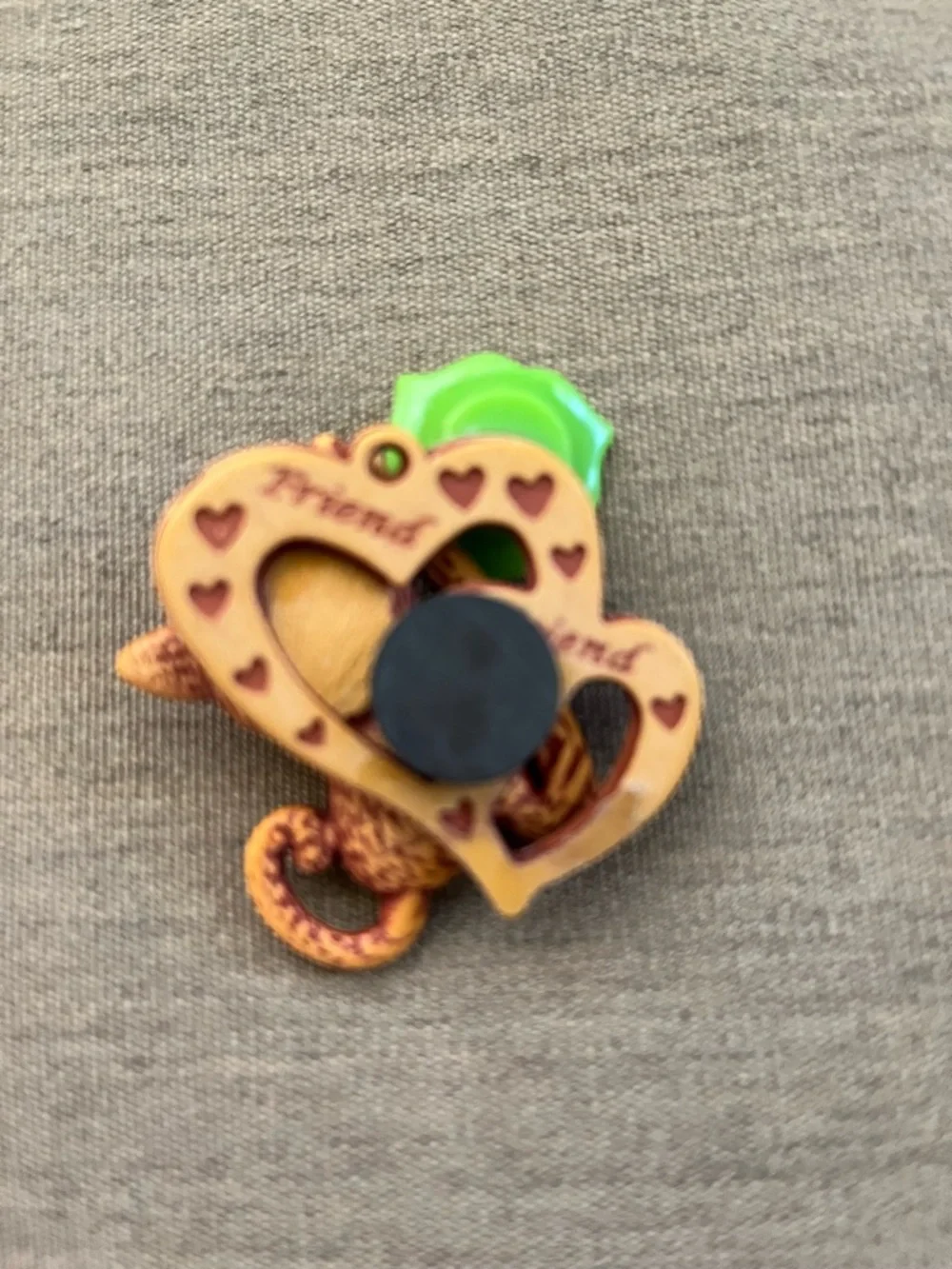 Bohol Tarsier Decorative Magnet with Bright Green Accent
